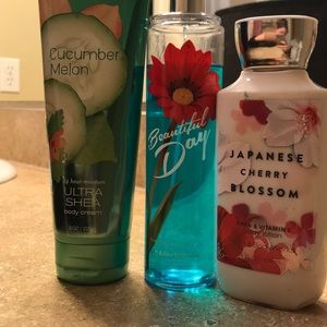 Bath and body lotion and body spray
